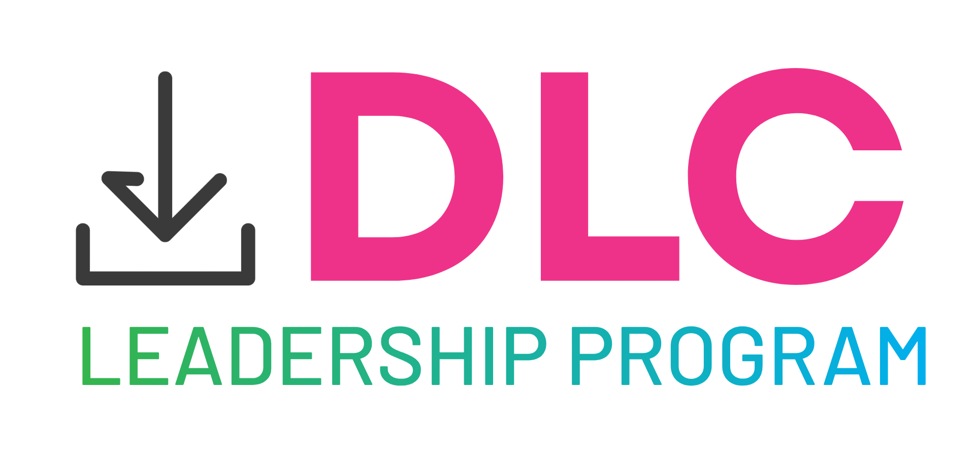 DLC Leadership Program logo with a download arrow icon