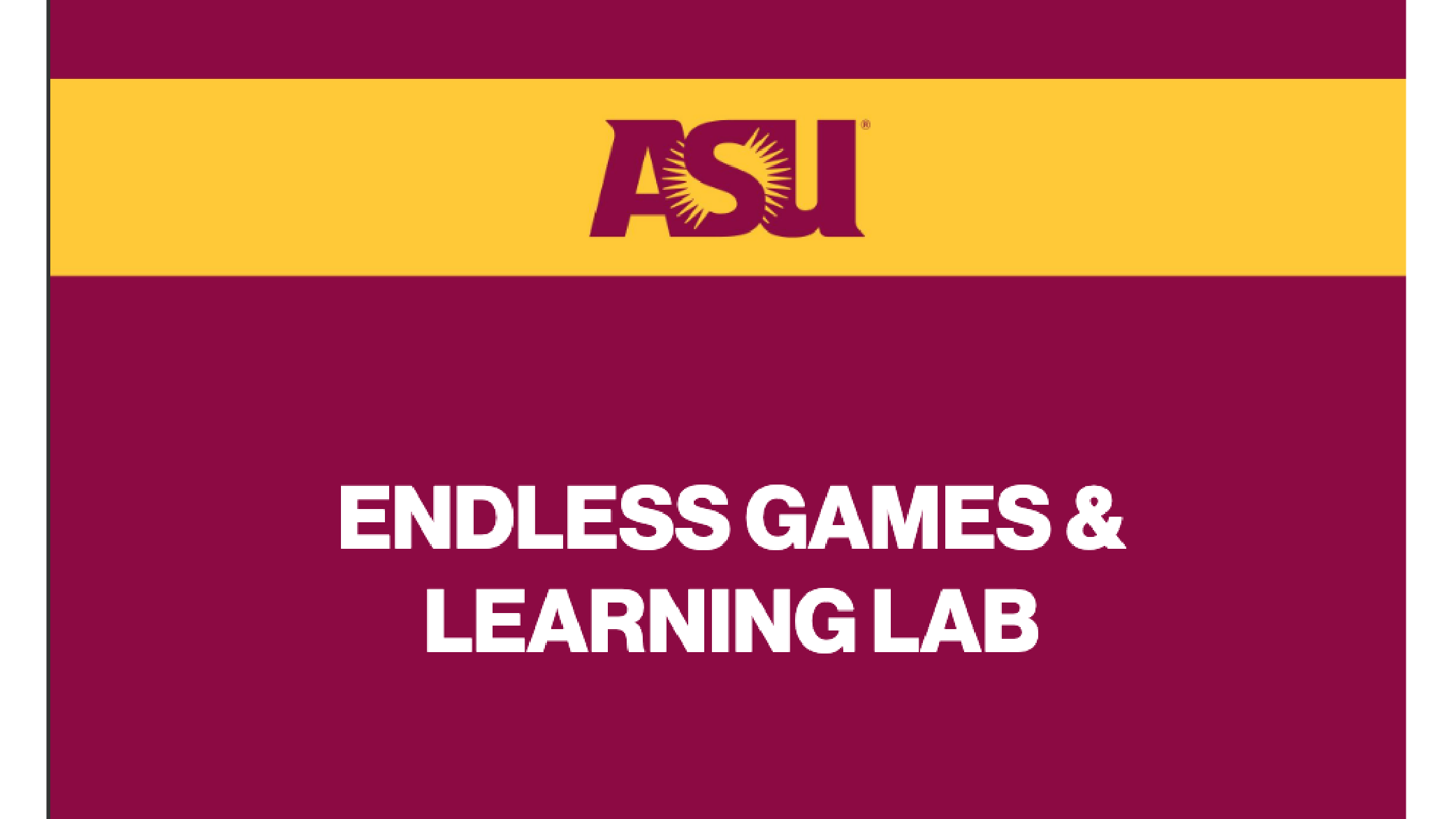 ASU Endless Games and Learning Lab logo