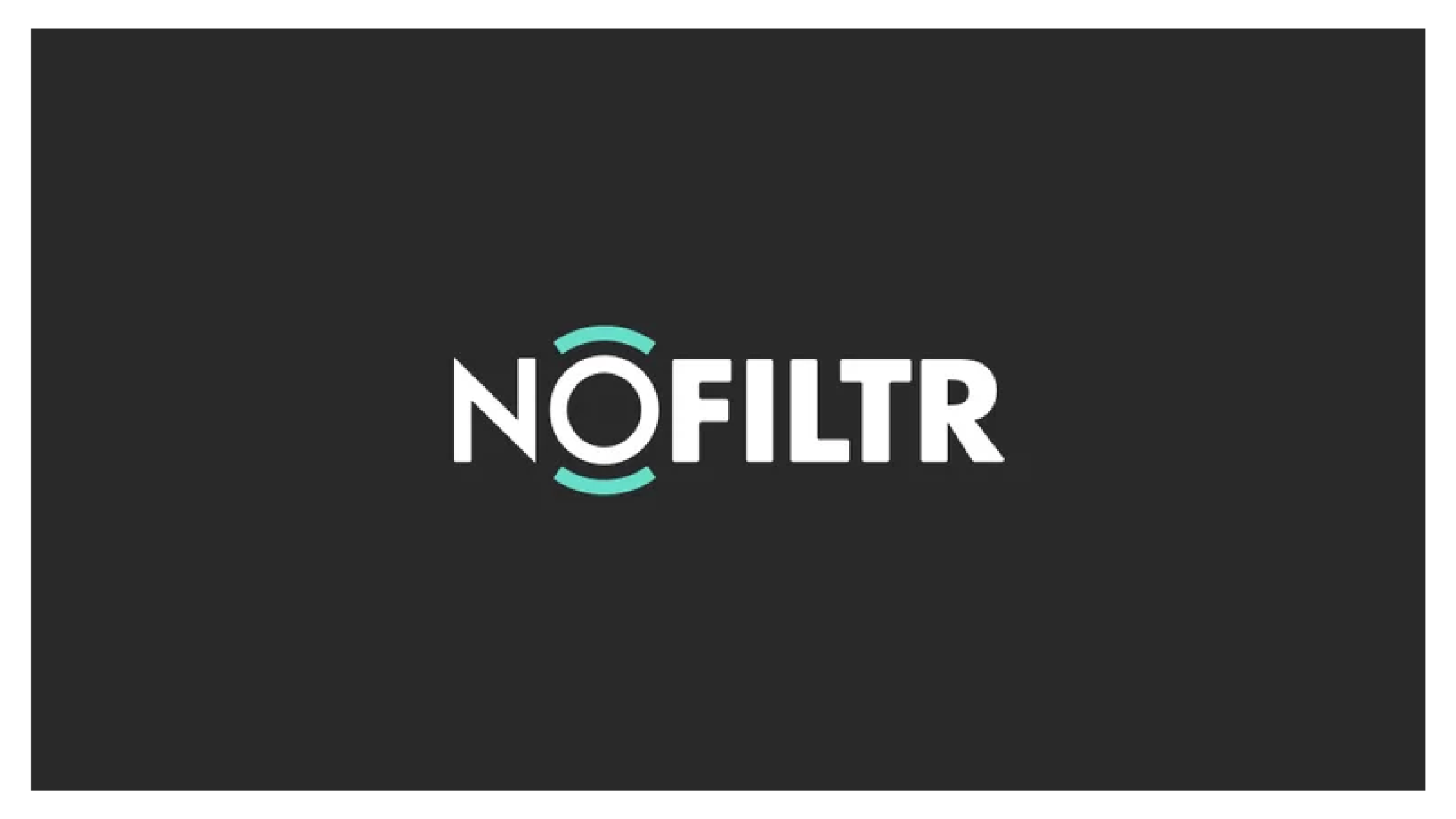 NOFILTR logo on dark background